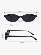 Load image into Gallery viewer, Retro Oval Cat Eye Sunglasses Black
