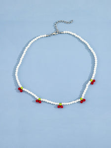 Cherry Beaded Necklace - Ufreakb