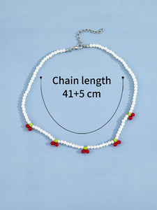 Cherry Beaded Necklace - Ufreakb