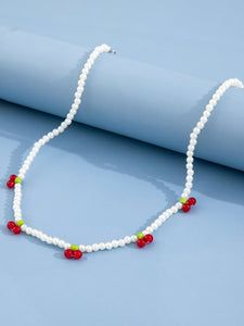 Cherry Beaded Necklace - Ufreakb