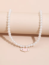 Load image into Gallery viewer, Pearl Heart Charm Necklace
