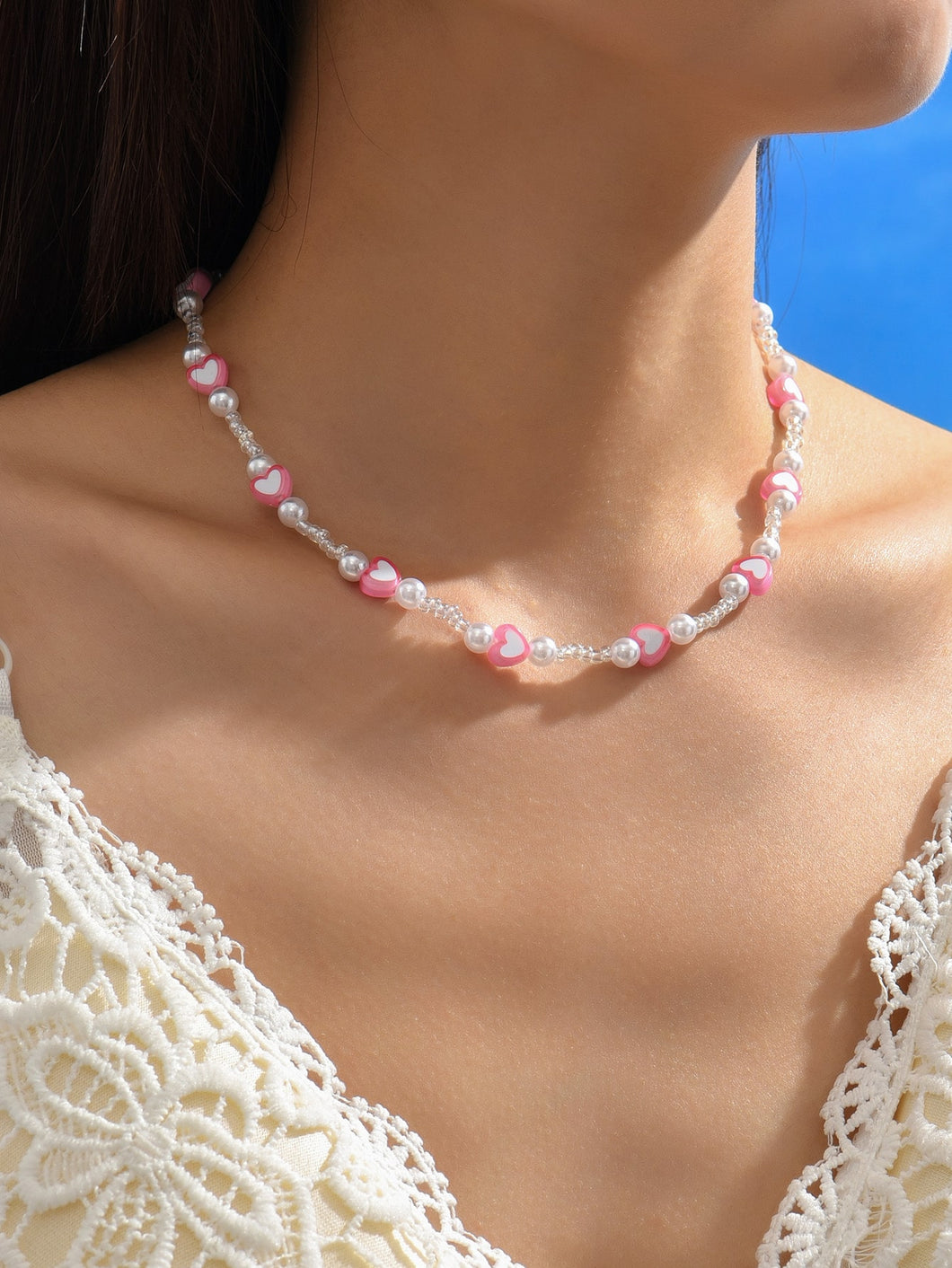 Heart Pearl Necklace