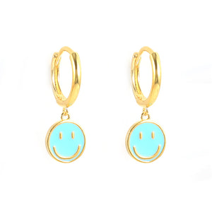 Buy Online Smiley Face Earrings Baby Turquoise | USA | ShopUfreakb.com | Fast and Free Shipping These trendy Smiley Earrings Baby Pink features a smiley face charms design made with high-quality materials to ensure durability. Perfect for wearing as a single piercing, or stacking with other earrings.