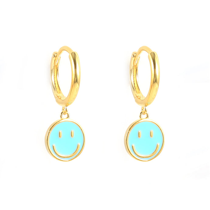 Buy Online Smiley Face Earrings Baby Turquoise | USA | ShopUfreakb.com | Fast and Free Shipping These trendy Smiley Earrings Baby Pink features a smiley face charms design made with high-quality materials to ensure durability. Perfect for wearing as a single piercing, or stacking with other earrings.