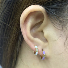 Load image into Gallery viewer, Shop Online Women&#39;s Vintage Enamel Earrings Baby Blue | ShopUfreakb.com | Fast and Free Shipping | These pretty Vintage Enamel Earrings Baby Blue features high-quality materials with a touch of sparkle. Perfect to wear alone or stack them with other earrings. 
