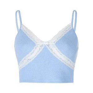 Cami Crop Top Baby Blue - Ufreakb