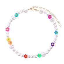 Load image into Gallery viewer, Faux Pearl Beaded Necklace Daisy - Ufreakb
