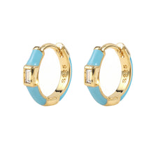 Load image into Gallery viewer, Shop Online Women&#39;s Vintage Enamel Earrings Baby Blue | ShopUfreakb.com | Fast and Free Shipping | These pretty Vintage Enamel Earrings Baby Blue features high-quality materials with a touch of sparkle. Perfect to wear alone or stack them with other earrings. 
