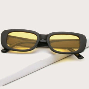 Vintage Sunglasses Black Yellow - Ufreakb